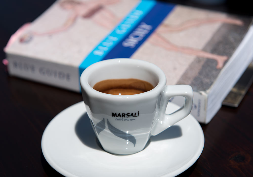 Espresso and Blue Guide Sicily
