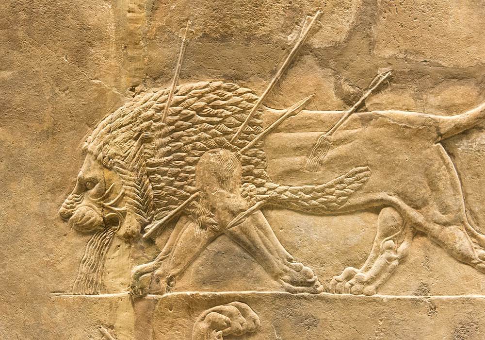 Assyrian Lion Hunt Reliefs at British Museum