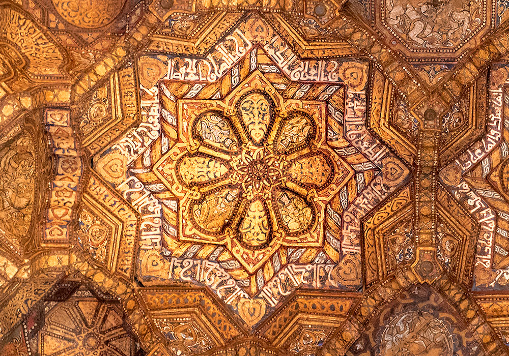 Wooden ceiling in the Palatine Chapel in Palermo (Cappella Palatina)