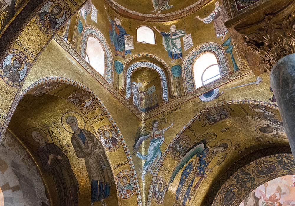 mosaic interior of La Martorana, Palermo