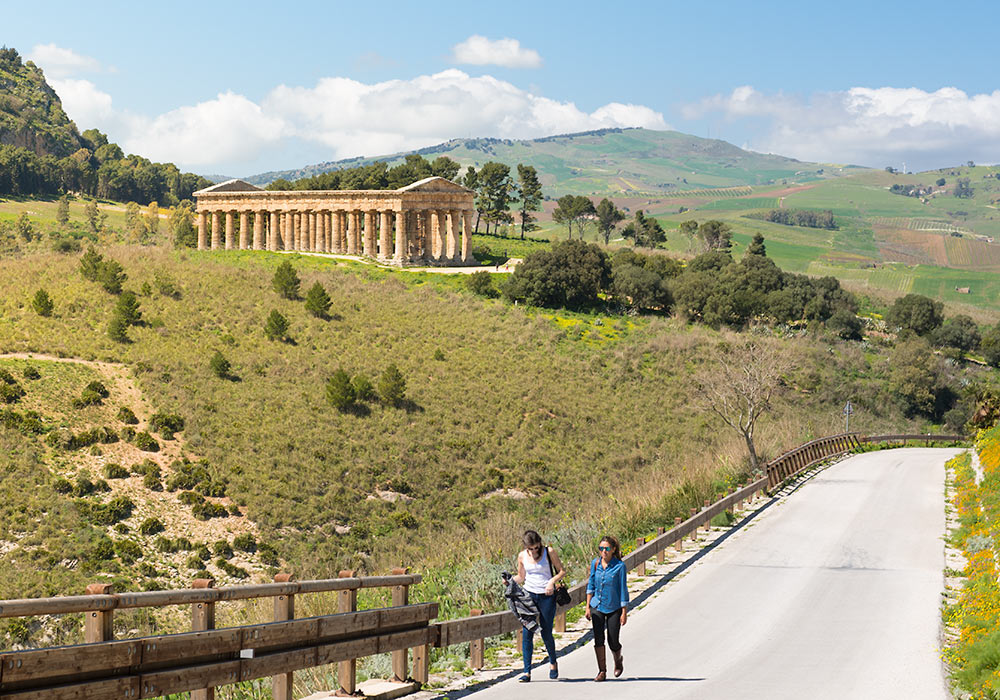 the ancient temple in Segesta