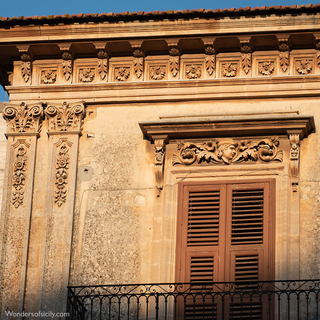 Detail of a building, Ragusa Superiore