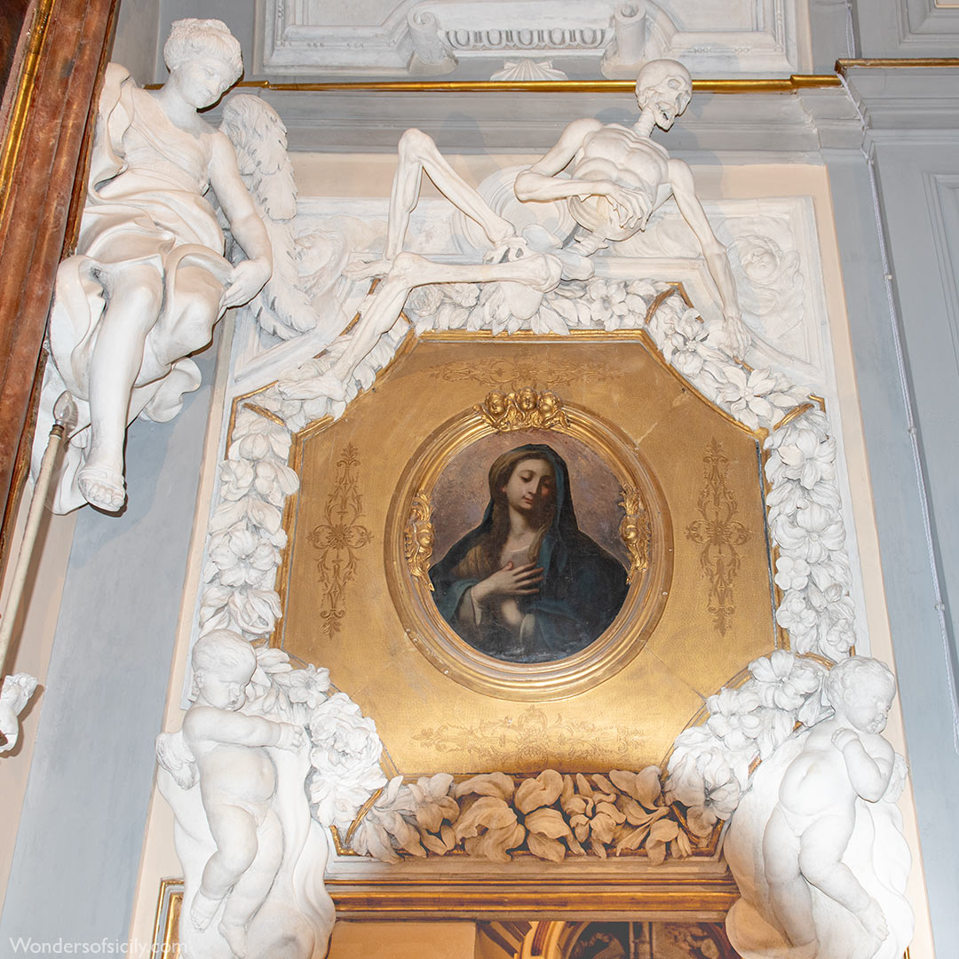 The chapel of the souls in purgatory (anime purganti), decorated in 1696 by Giacomo Serpotta