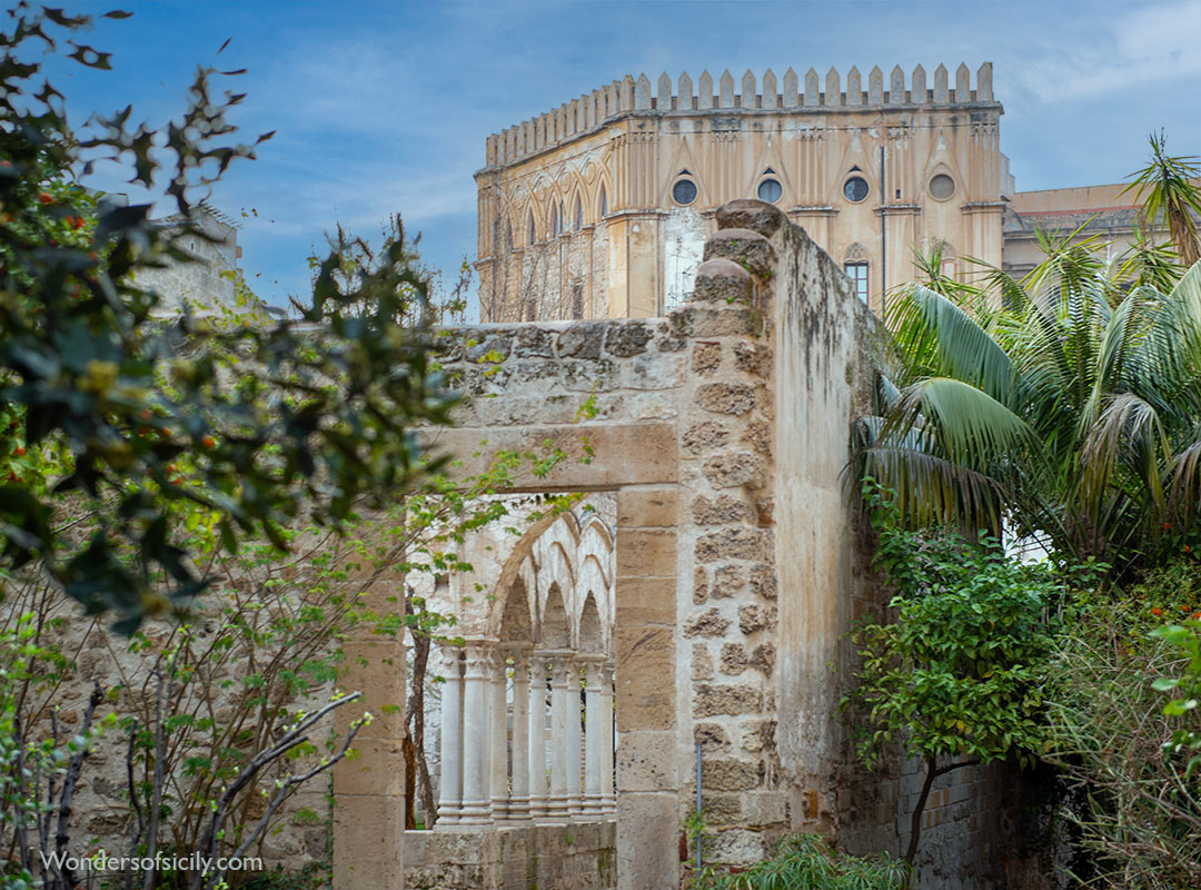 San Giovanni degli Eremiti with the Norman Palace in the background